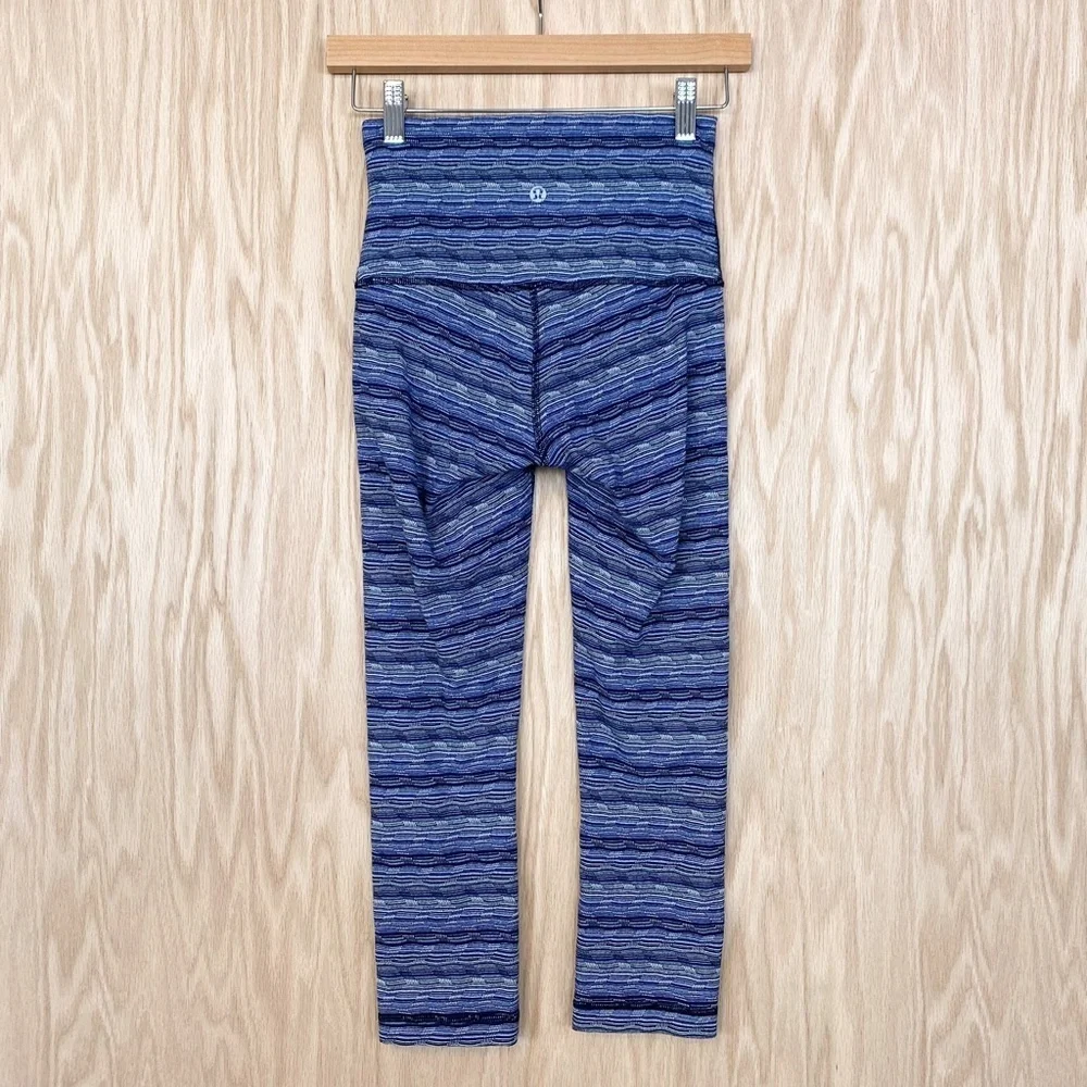 Lululemon Wunder Under Crop Tight Space Dye Blue *Hi-Rise